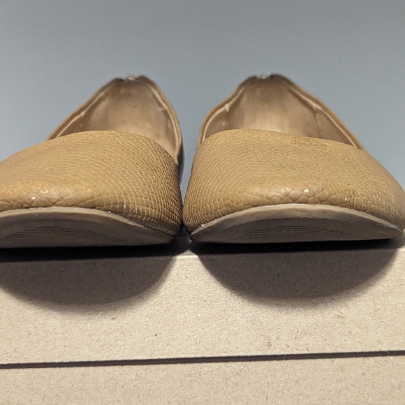 Call It Spring | Women's Flat Shoes with zipper at back | Tan | Size 9 - Picture 4 of 10